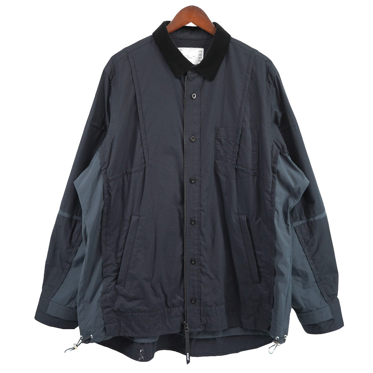 sacai(サカイ) 21SS Cotton Poplin Shirt ドッキング ポプリン シャツ 21-02583M ネイビー × ブラック  サイズ 3｜【公式】カインドオルオンライン ブランド古着・中古通販【kindal】