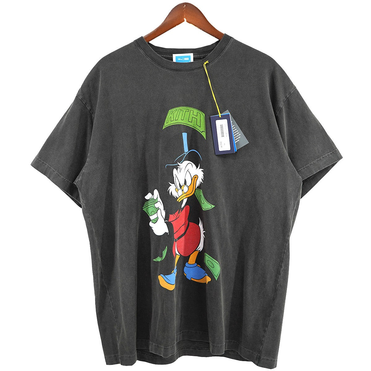 KITH×Disney 24AW For Donald Duck Scrooge Dollar Vintage Tee KHM033211-001  ブラック ヴィンテージブラック ウォッシュブラック サイズ M｜【公式】カインドオルオンライン ブランド古着・中古通販【kindal】