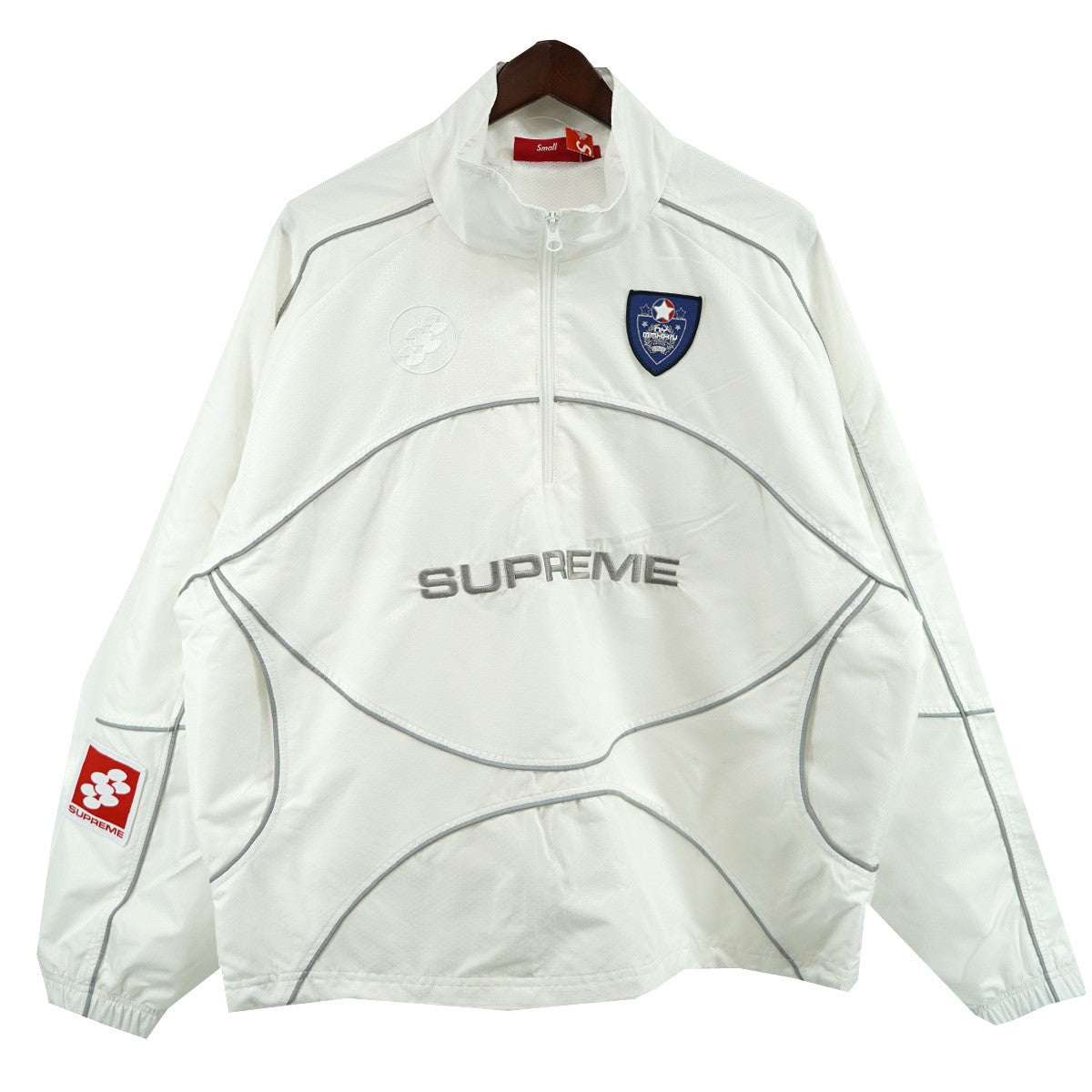 Supreme(シュプリーム) 24AW Reflective Piping Pullover ロゴ パイピング プルオーバー ホワイト サイズ  S｜【公式】カインドオルオンライン ブランド古着・中古通販【kindal】