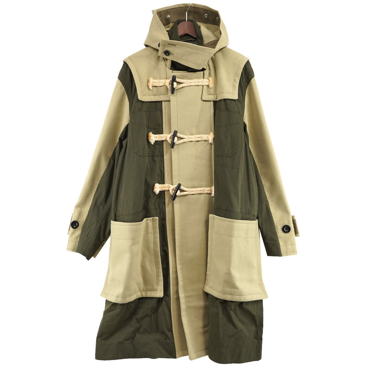 サカイの21AW Wool Melton Coat ウール メルトン 切替 ダッフルコートです。 sacai 古着・中古 アウター アイテム