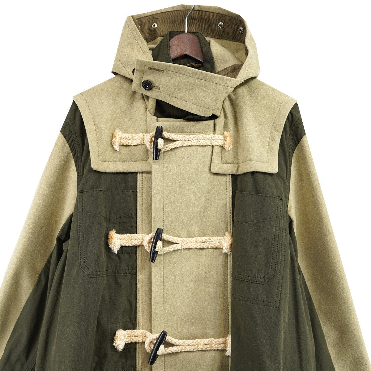 サカイの21AW Wool Melton Coat ウール メルトン 切替 ダッフルコートです。 sacai 古着・中古 アウター アイテム