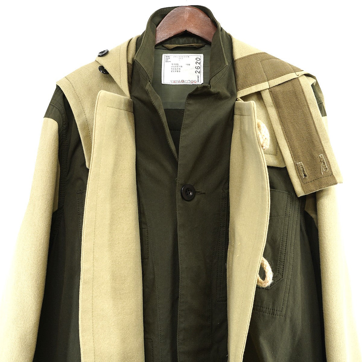 サカイの21AW Wool Melton Coat ウール メルトン 切替 ダッフルコートです。 sacai 古着・中古 アウター アイテム