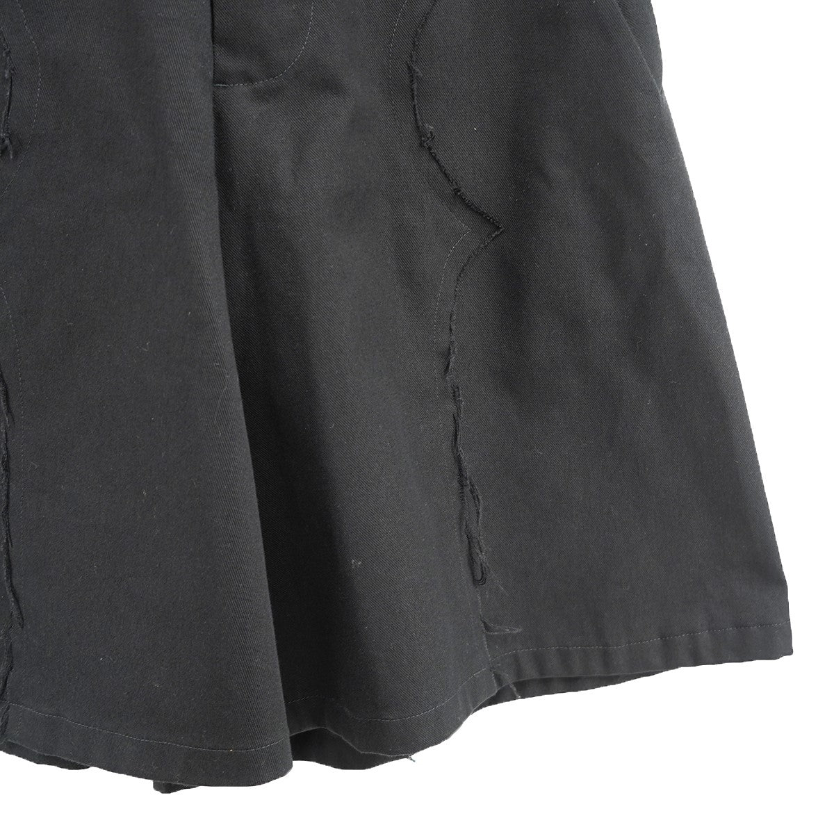 Maison Margiela 24SS Yoke Shorts Blackヨーク ワイド バギー ショーツ 四つ糸 フォーステッチ ハーフパンツ 古着・中古-3枚目のアイテム画像