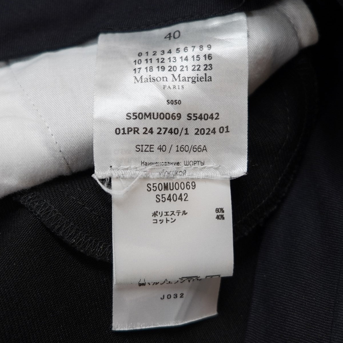 Maison Margiela 24SS Yoke Shorts Blackヨーク ワイド バギー ショーツ 四つ糸 フォーステッチ ハーフパンツ 古着・中古-8枚目のアイテム画像