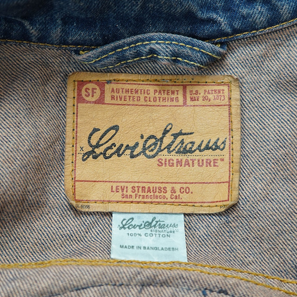 LEVI’S 古着・中古 リーバイスのワッペン 染色カスタム 加工 デニムジャケットです。