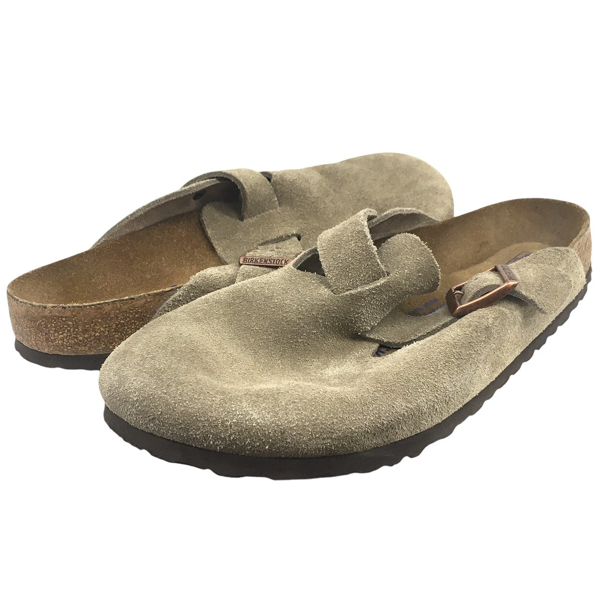 BIRKENSTOCK BOSTON ボストン レザー スウェード サンダル 靴 古着・中古-1枚目のアイテム画像