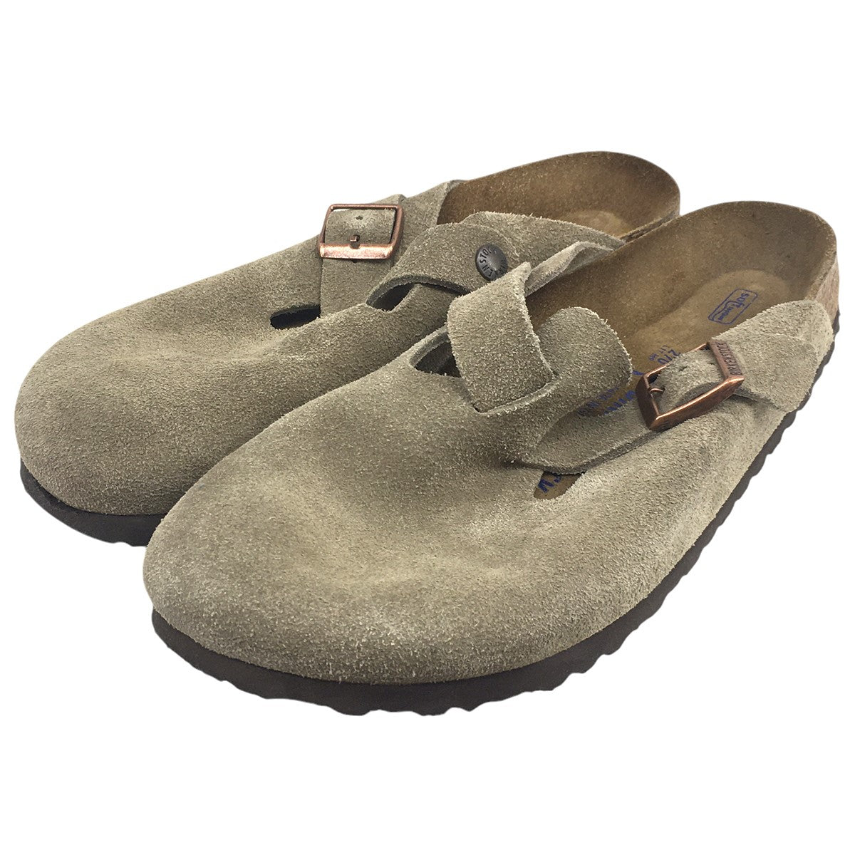 BIRKENSTOCK BOSTON ボストン レザー スウェード サンダル 靴 古着・中古-2枚目のアイテム画像