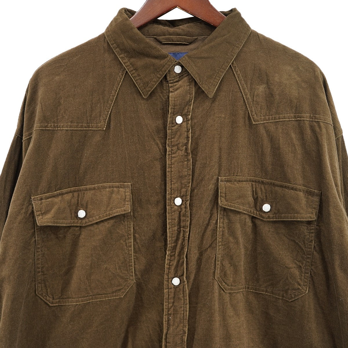 DESCENDANT MISSOURI CORDUROY LS SHIRTコーデュロイ ウエスタン シャツ 古着・中古-2枚目のアイテム画像