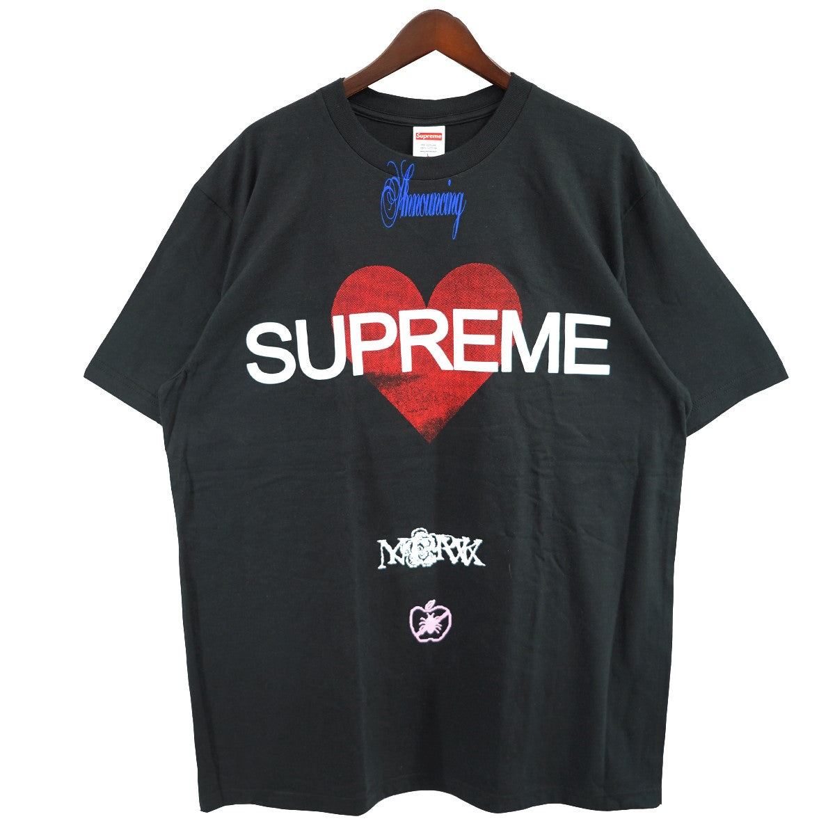 Supreme 25SS Announcing Tee ハート ロゴ アナウンス Tシャツ 古着・中古-1枚目のアイテム画像