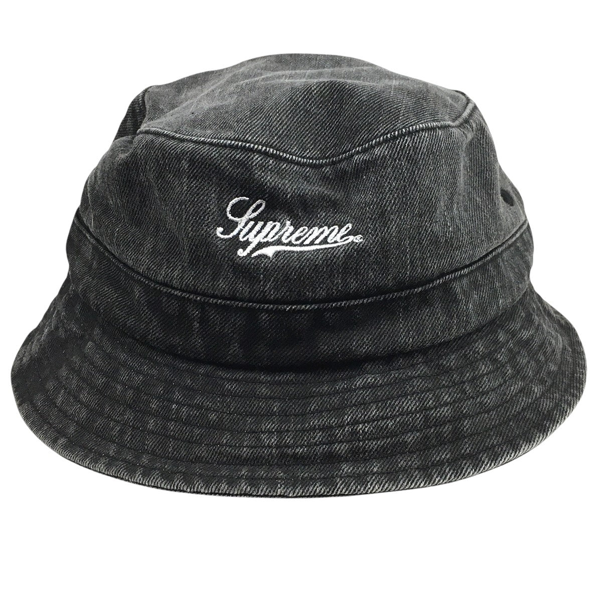 Supreme 24SS Coated Denim Crusherコーテッド 加工 ロゴ デニム クラッシャー ハット 帽子 古着・中古-2枚目のアイテム画像