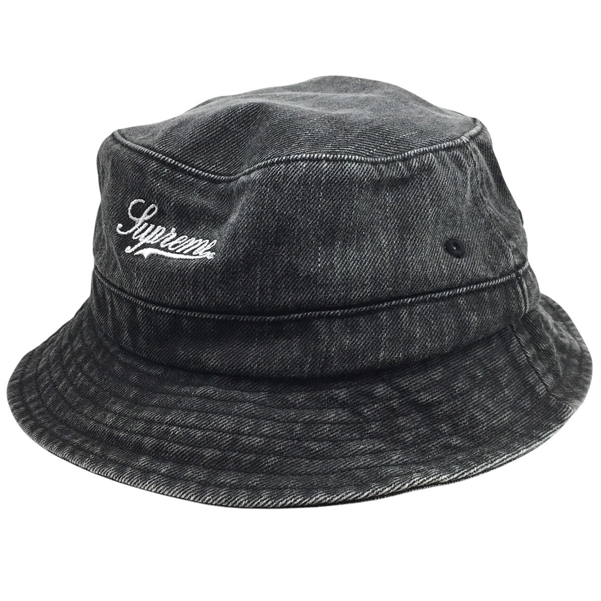 Supreme 24SS Coated Denim Crusherコーテッド 加工 ロゴ デニム クラッシャー ハット 帽子 古着・中古-3枚目のアイテム画像