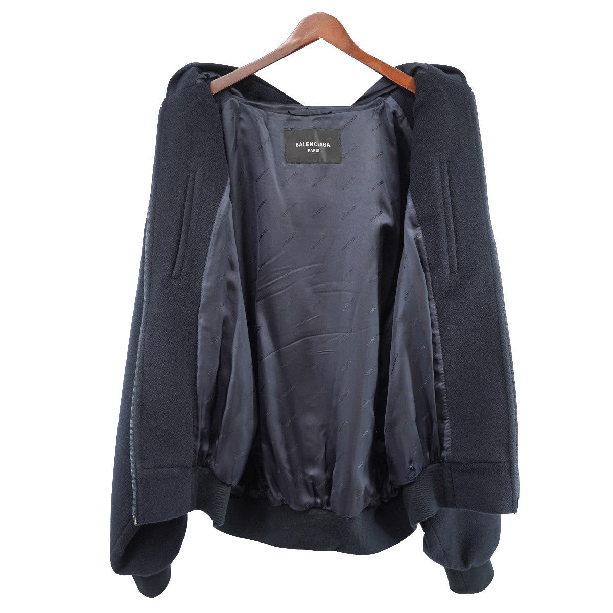 BALENCIAGA 23AW Zip-Up Hoodie Large Fitジップアップ オーバーサイズ フード フーデッド ジャケット 古着・中古-4枚目のアイテム画像