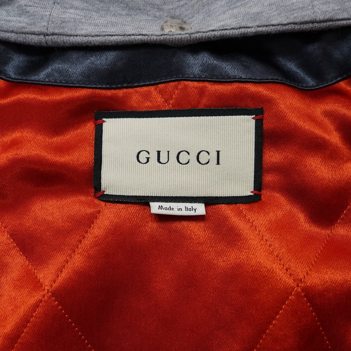 GUCCI WORLD WIDE ロゴワッペン フード付き パデッド 中綿入り ジップアップ シャツ ジャケット 古着・中古-6枚目のアイテム画像