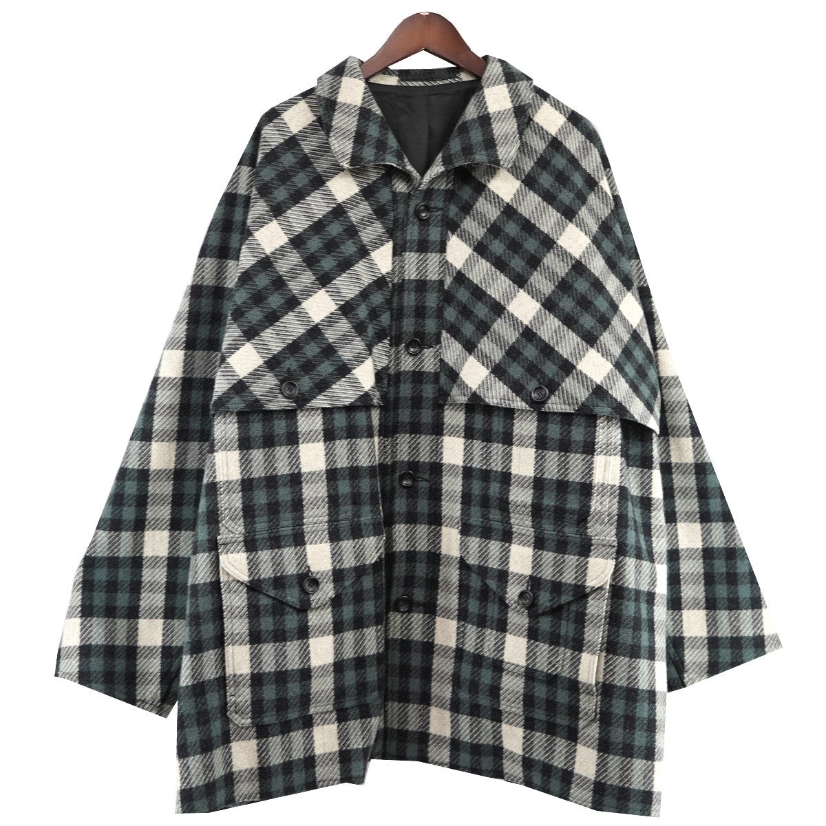 22AW CASHMERE MELTON FIELD-STREAM JACKカシミヤ混 チェック メルトン ジャケット