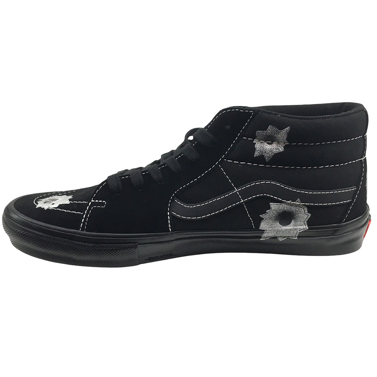 Supreme×VANS 25SS Nate Lowman Skate Grosso Mid Bullet Holeネイトローマン バレットホール スケートグロッソ ミッド ロゴ スニーカー 古着・中古-4枚目のアイテム画像