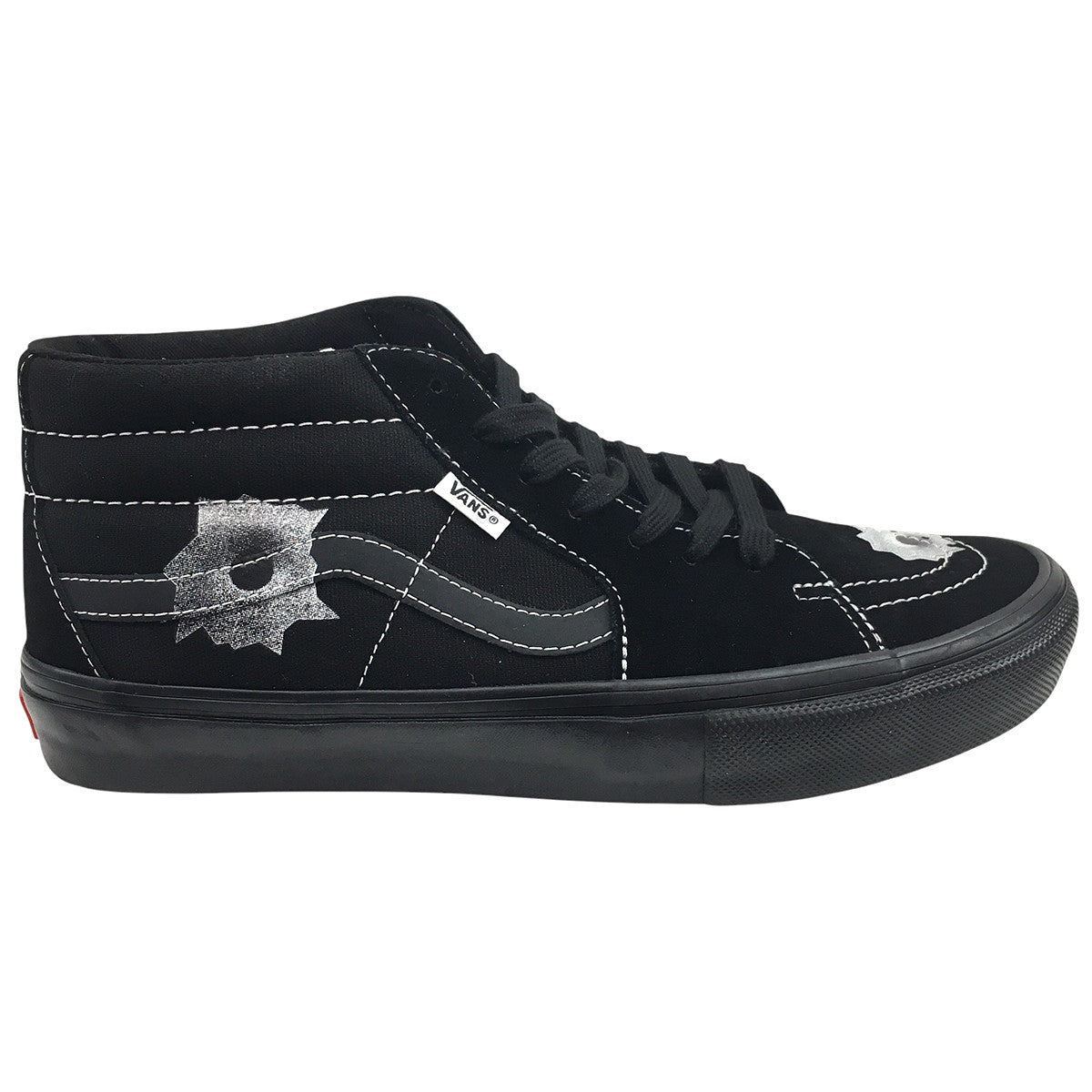 Supreme×VANS 25SS Nate Lowman Skate Grosso Mid Bullet Holeネイトローマン バレットホール スケートグロッソ ミッド ロゴ スニーカー 古着・中古-5枚目のアイテム画像
