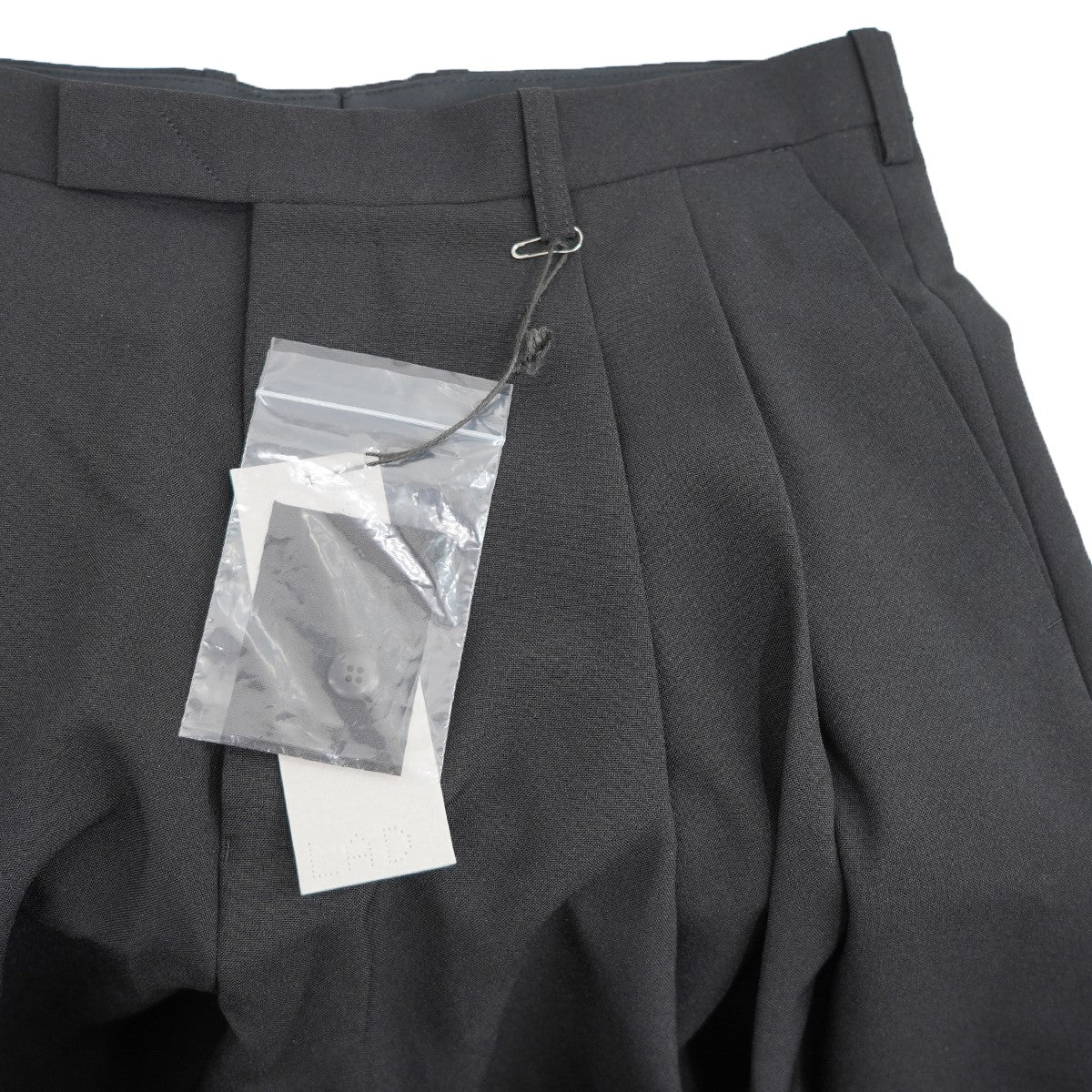 LAD MUSICIAN 23SS POLYESTER TROPICAL 2TUCK WIDE FLARE ANKLEツータック ワイド バギー フレア アンクル パンツ 古着・中古-4枚目のアイテム画像