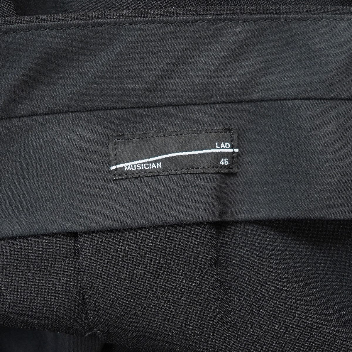LAD MUSICIAN 23SS POLYESTER TROPICAL 2TUCK WIDE FLARE ANKLEツータック ワイド バギー フレア アンクル パンツ 古着・中古-7枚目のアイテム画像