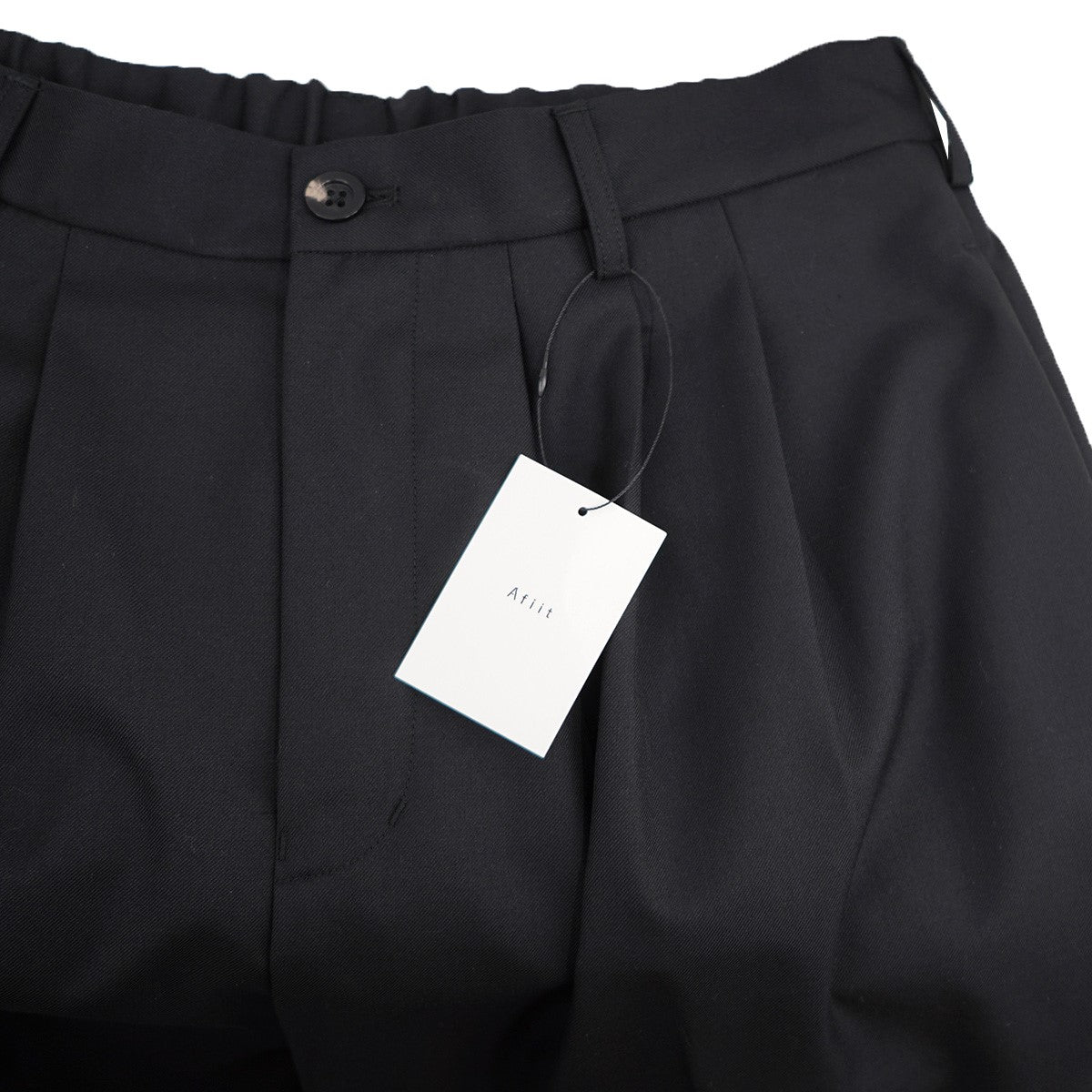 Afiit 25SS 3TUCK SLACKS BLACKスリータック ワイド スラックス パンツ 古着・中古-4枚目のアイテム画像