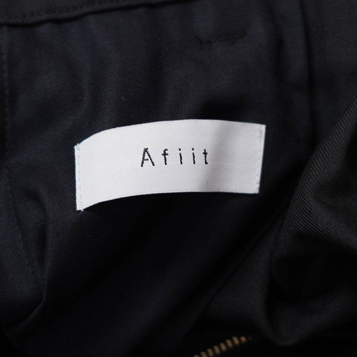 Afiit 25SS 3TUCK SLACKS BLACKスリータック ワイド スラックス パンツ 古着・中古-6枚目のアイテム画像