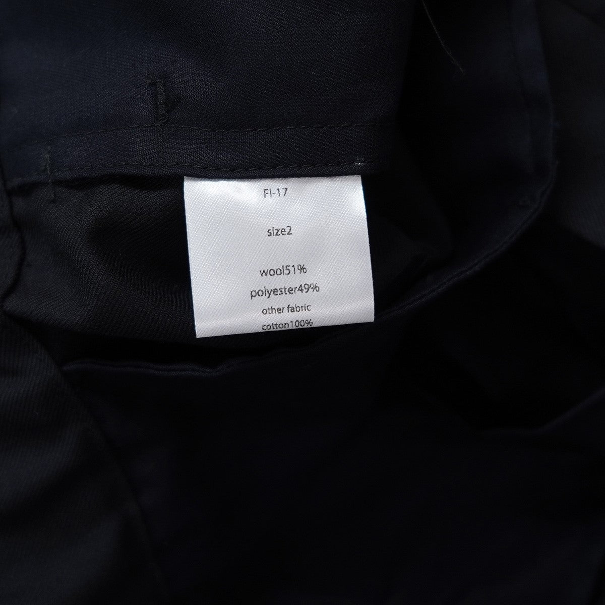 Afiit 25SS 3TUCK SLACKS BLACKスリータック ワイド スラックス パンツ 古着・中古-7枚目のアイテム画像