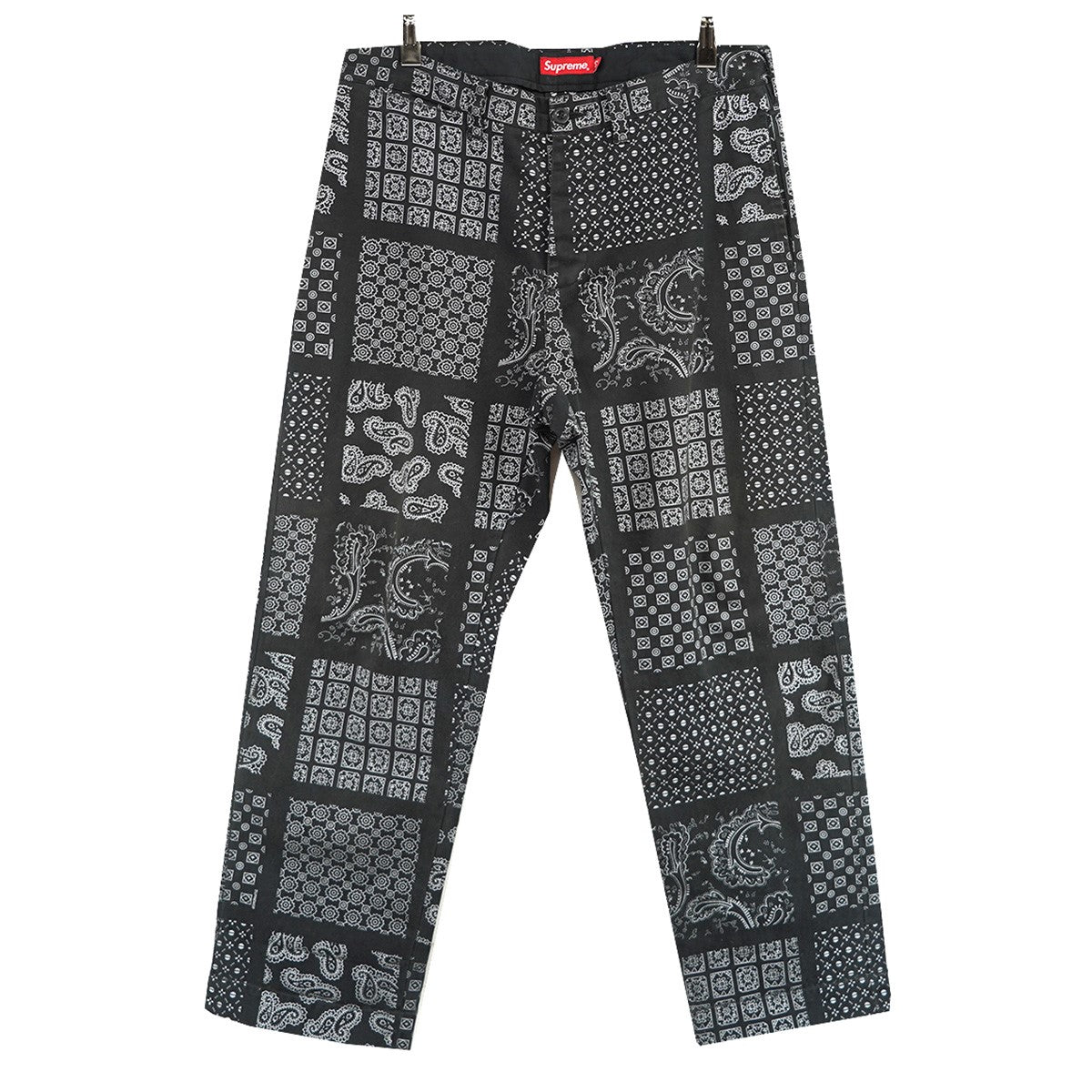 Supreme 20SS Paisley Grid Chino Pantバックロゴ ペイズリー グリッド バンダナ チノパン チノ パンツ 古着・中古-3枚目のアイテム画像