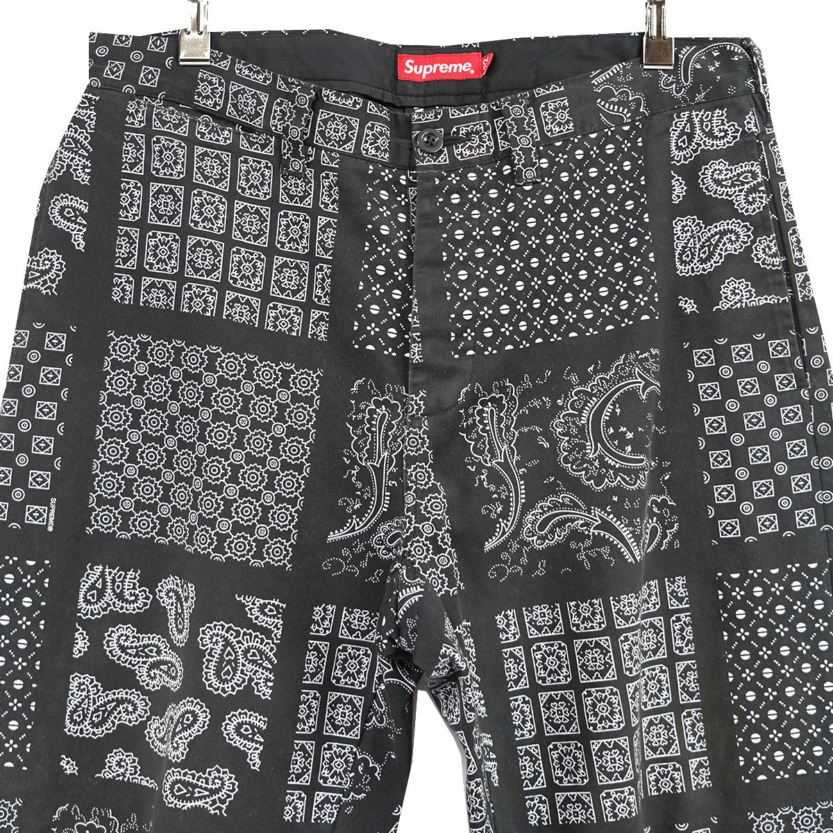 Supreme 20SS Paisley Grid Chino Pantバックロゴ ペイズリー グリッド バンダナ チノパン チノ パンツ 古着・中古-4枚目のアイテム画像