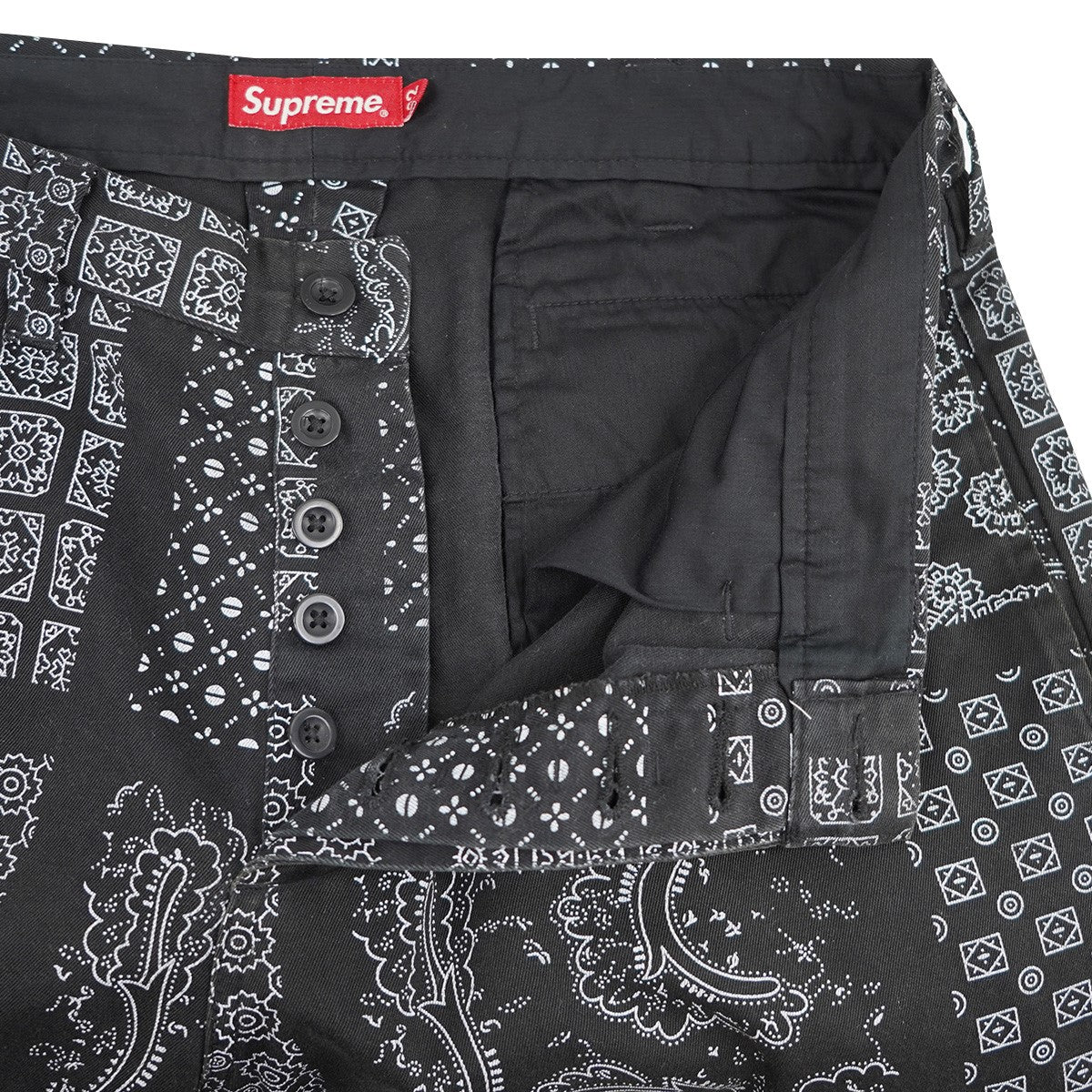 Supreme 20SS Paisley Grid Chino Pantバックロゴ ペイズリー グリッド バンダナ チノパン チノ パンツ 古着・中古-5枚目のアイテム画像