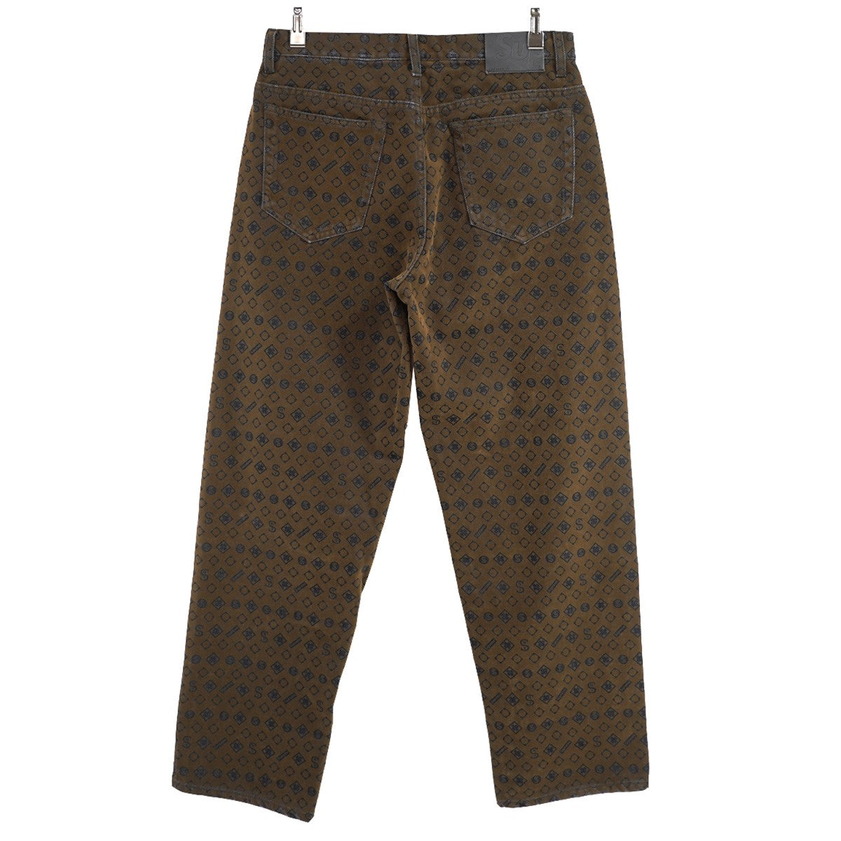 24AW Flocked Loose Fit Jeanロゴ モノグラム フロックド ルーズフィット ジーンズ デニムパンツ