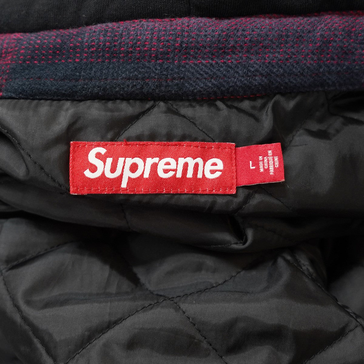 25SS Quilted Lined Hooded Flannel Shirtロゴ キルティング キルテッド チェック ラインド フード フランネルシャツ ネルシャツ