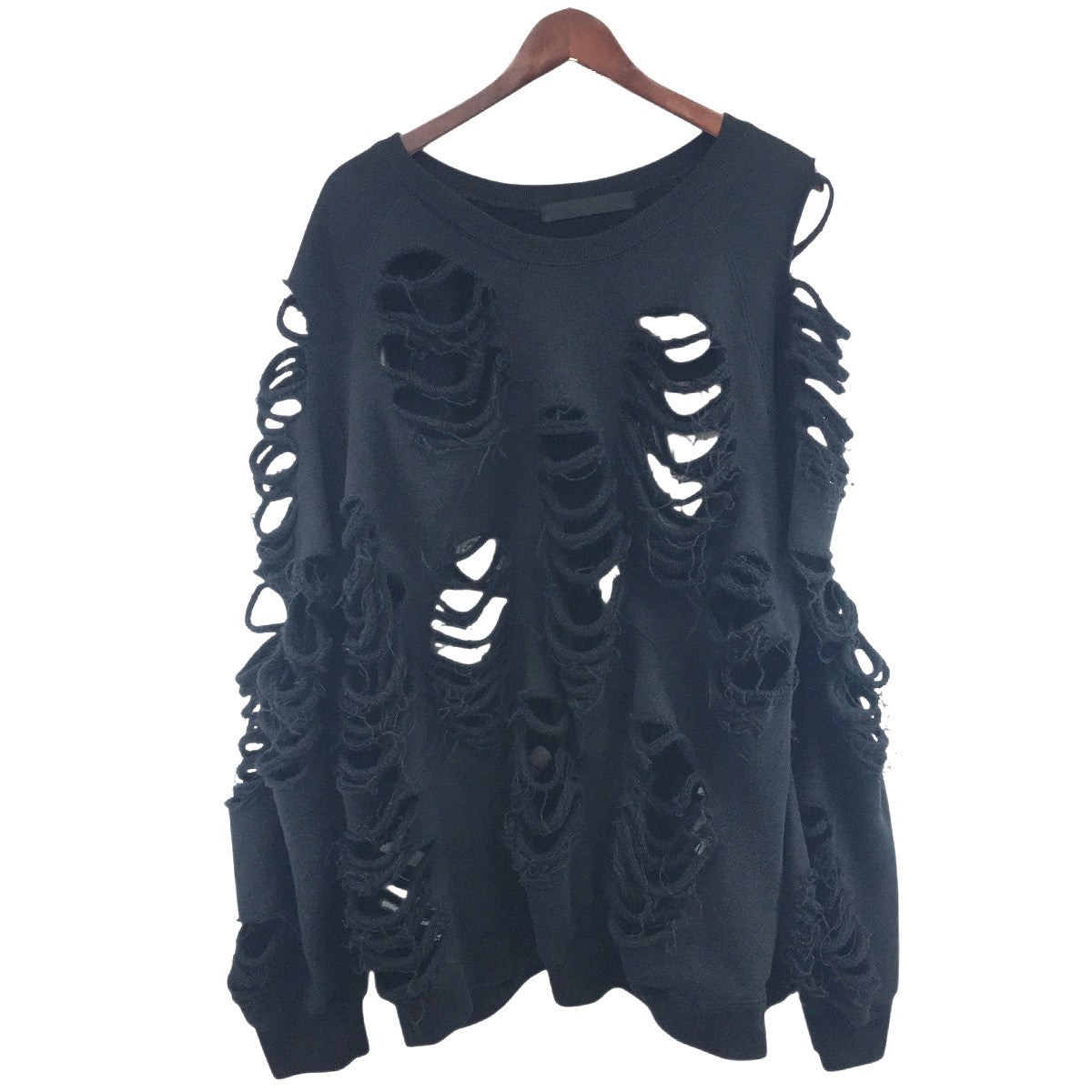 なかやん品 JUN/NAKAYAMA DISTRESSED CREWNECK / GRY | Lef Clefs Dia