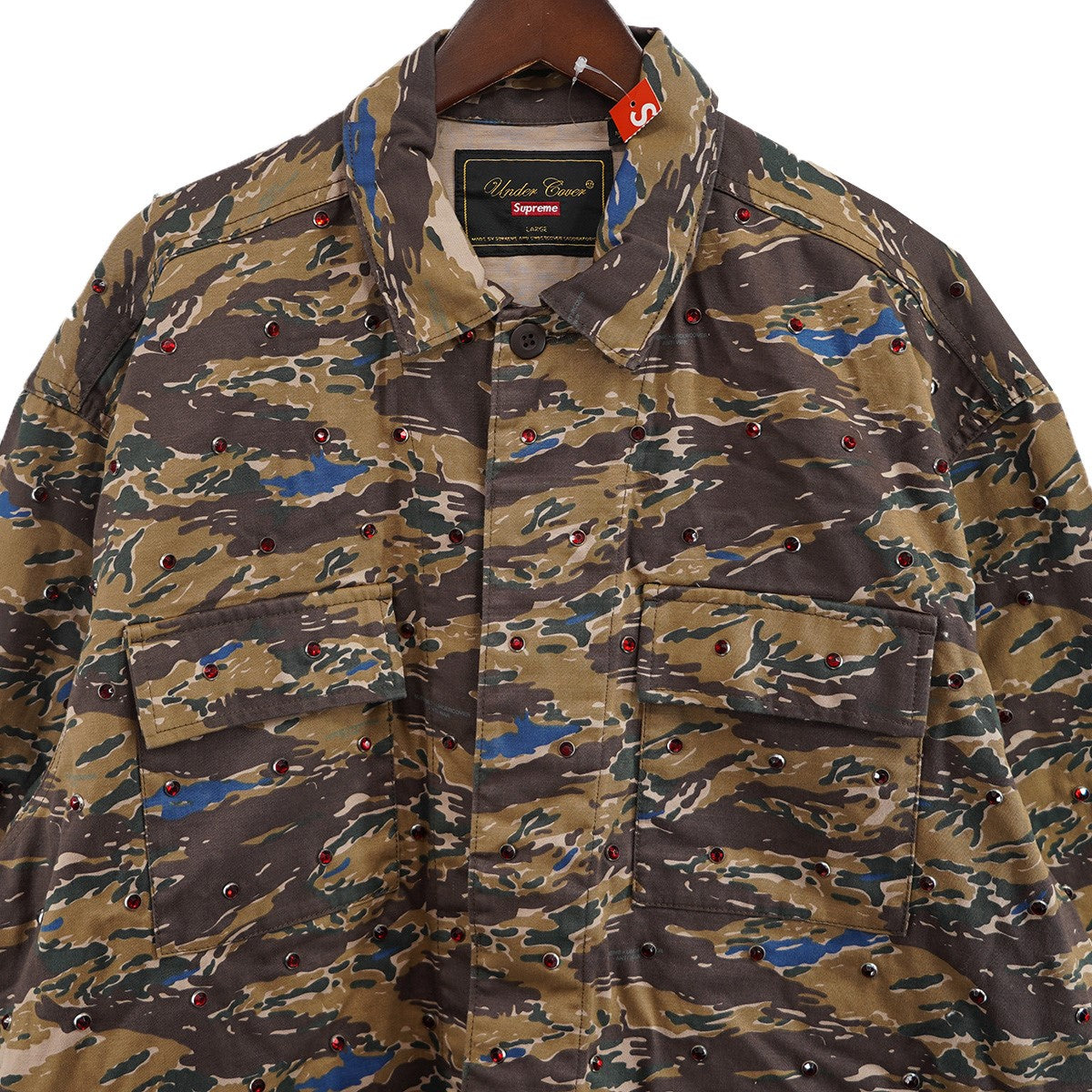 23SS Undercover Studded Bdu Jacketコラボ ロゴ スタッズ ビーディーユー シャツ ジャケット