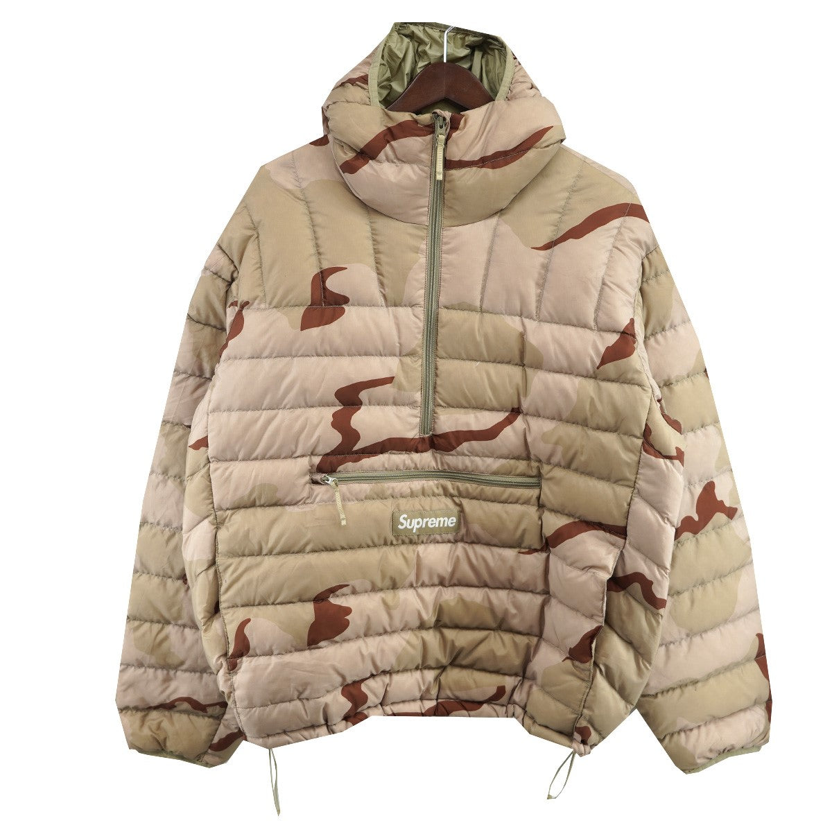 24AW Micro Down Half Zip Hooded Pulloverマイクロ ダウン ハーフ ジップ フーディー プルオーバー ボックスロゴ ジャケット