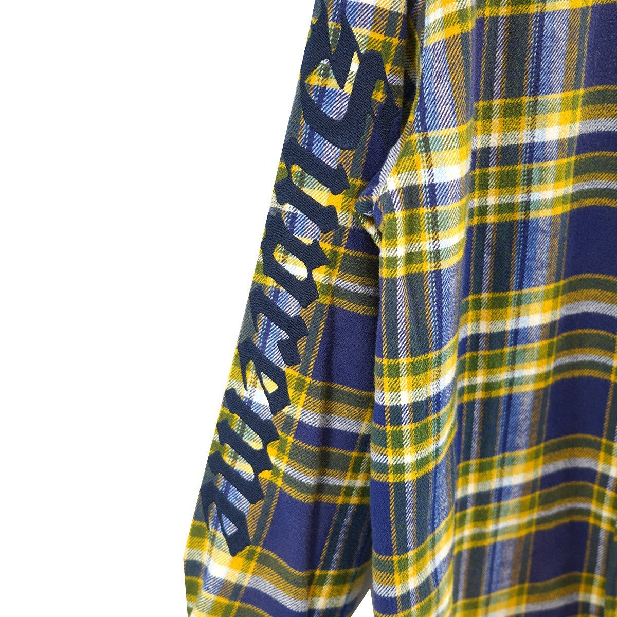 25SS Old English Plaid Flannel Shirtオールドイングリッシュ ロゴ 袖刺繍 チェック プレイド フランネル シャツ