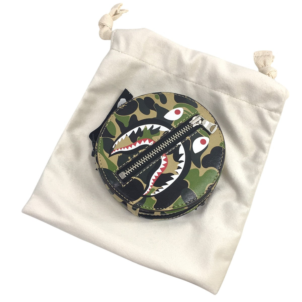 25SS ABC CAMO SHARK COIN CASEカモ APE シャーク 迷彩 コインケース 財布 ウォレット