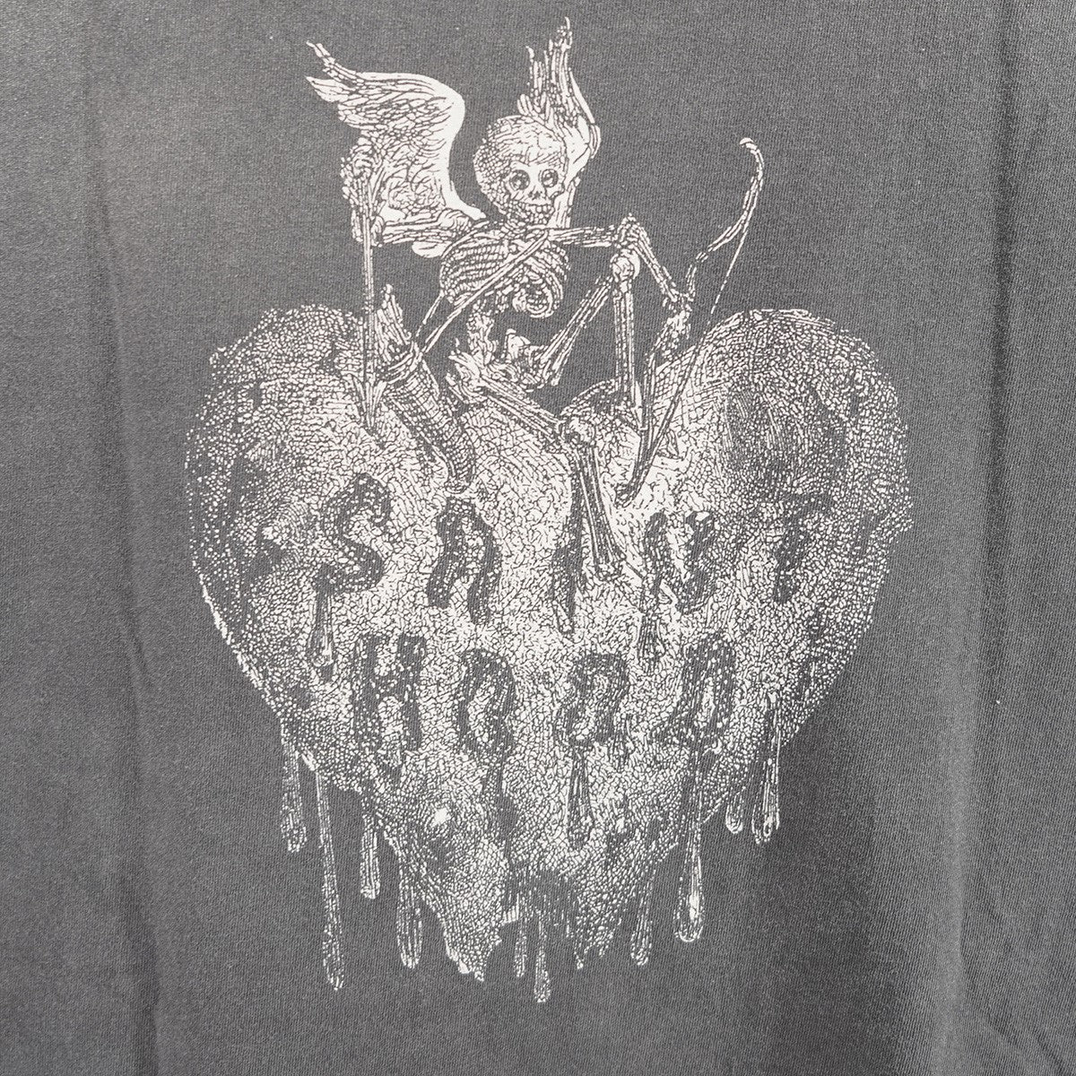 25SS SS Tee STHD.FEARLESS Blackコラボ ロゴ Vintage ヴィンテージ ダメージ 汚れ加工 Tシャツ
