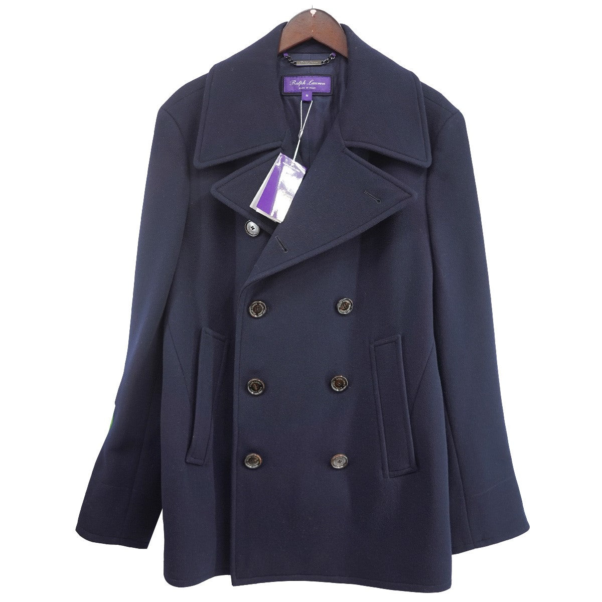 新品同様✨　ポロラルフローレン　ステンカラー　ピーコート　ウール　ネイビー RALPH LAUREN PURPLE LABEL(ポロ・ラルフローレンパープルレーベル