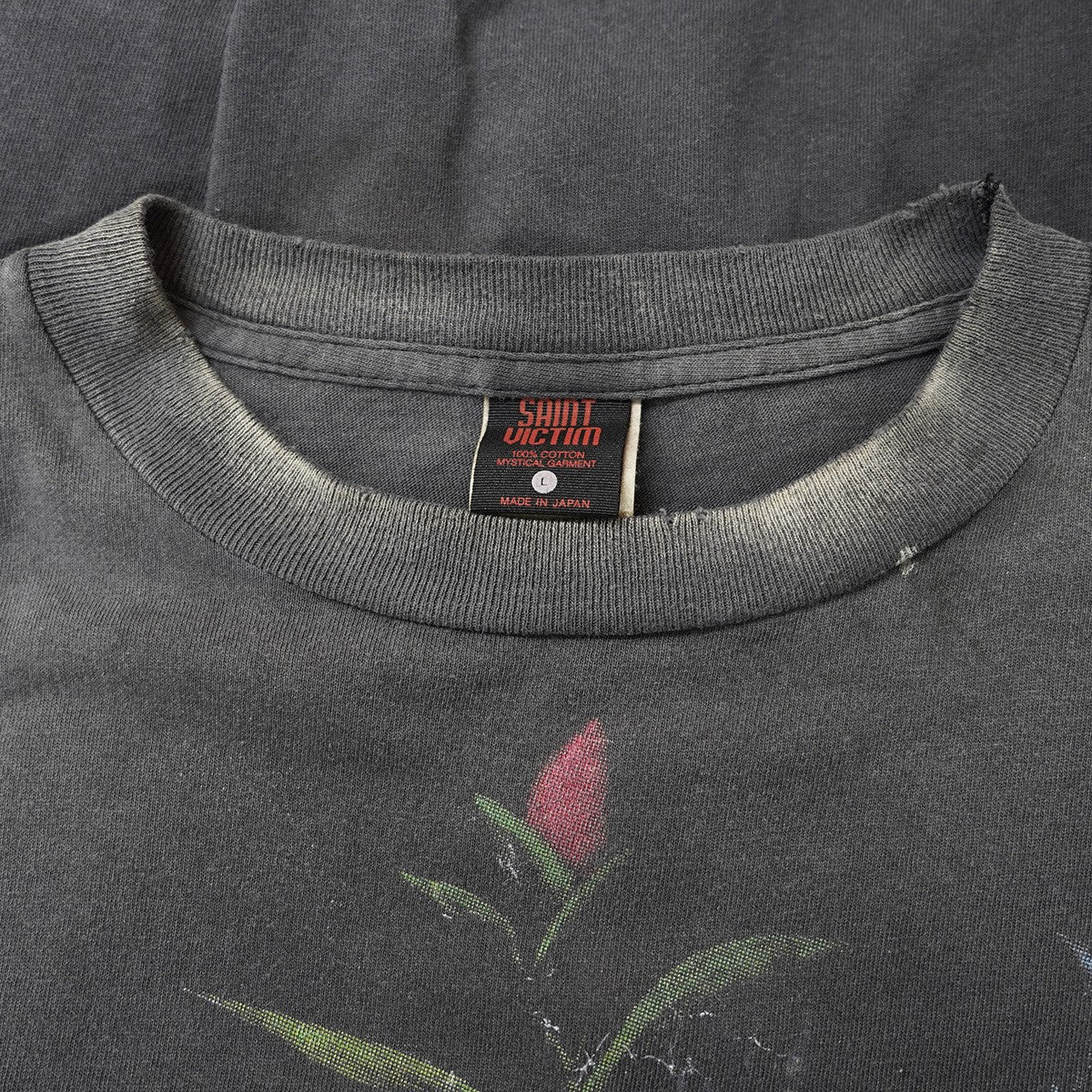 25AW × 寄生獣 / KJ SS TEE -寄生獣-parasyte-Vintage ヴィンテージ加工 Tシャツ