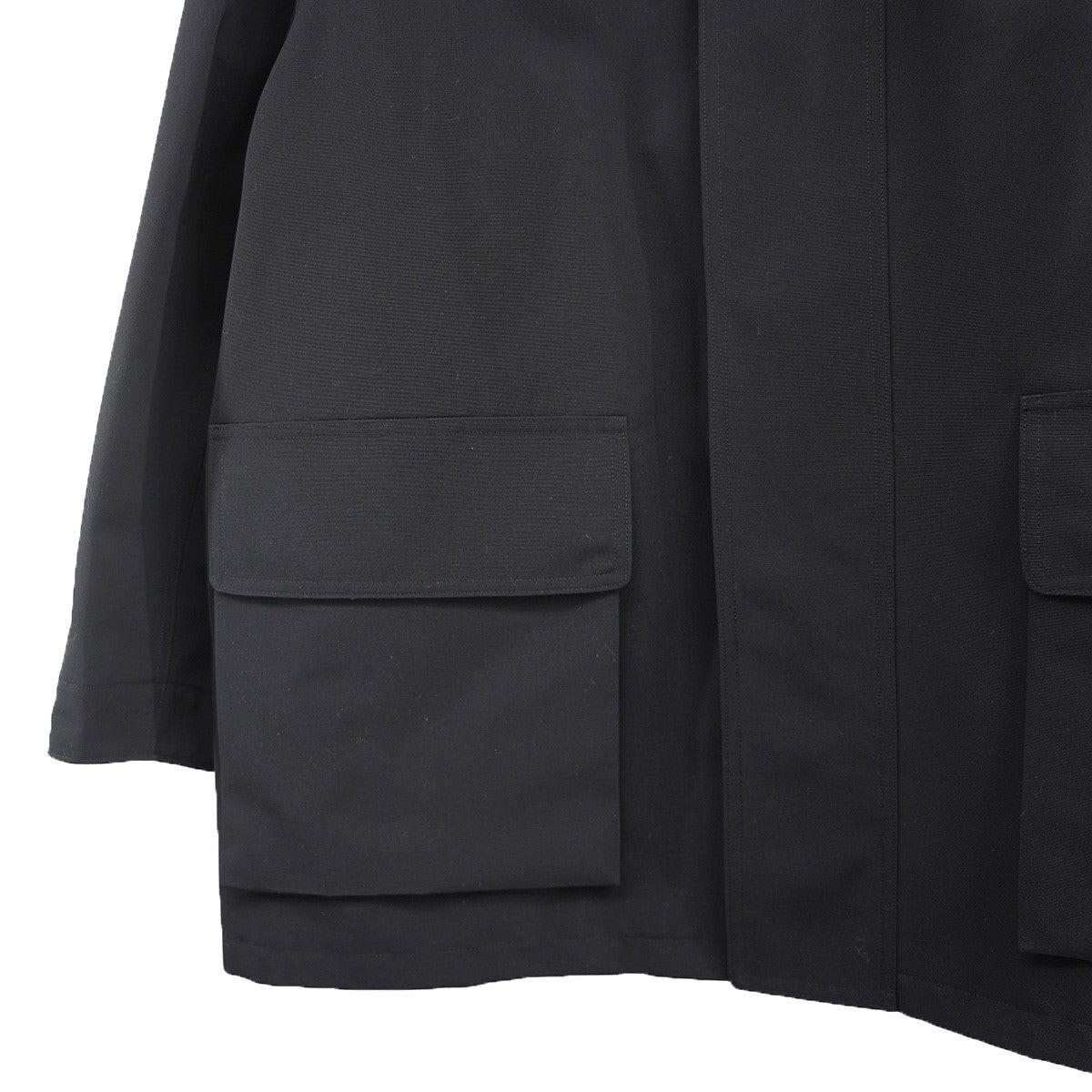 AURALEE 25SS WOOL MAX CANVAS BLOUSONウール マックス キャンバス ブルゾン レザーカラー 切替 ジャケット 古着・中古-4枚目のアイテム画像