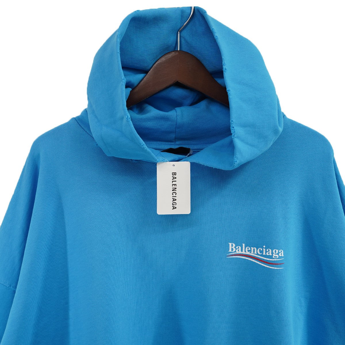 BALENCIAGA 23SS Large Fit Hoodie オーバーサイズキャンペーン ロゴ プルオーバーパーカー ダメージ加工 フーディー 古着・中古-5枚目のアイテム画像