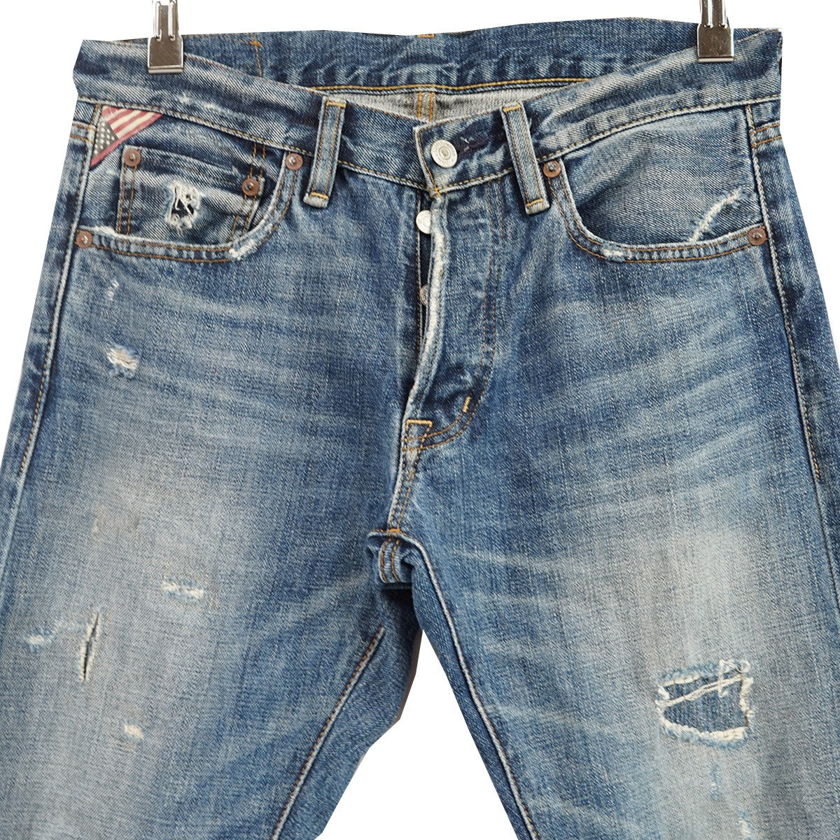 Vintage ヴィンテージ ダメージ 加工 スリム デニムパンツ