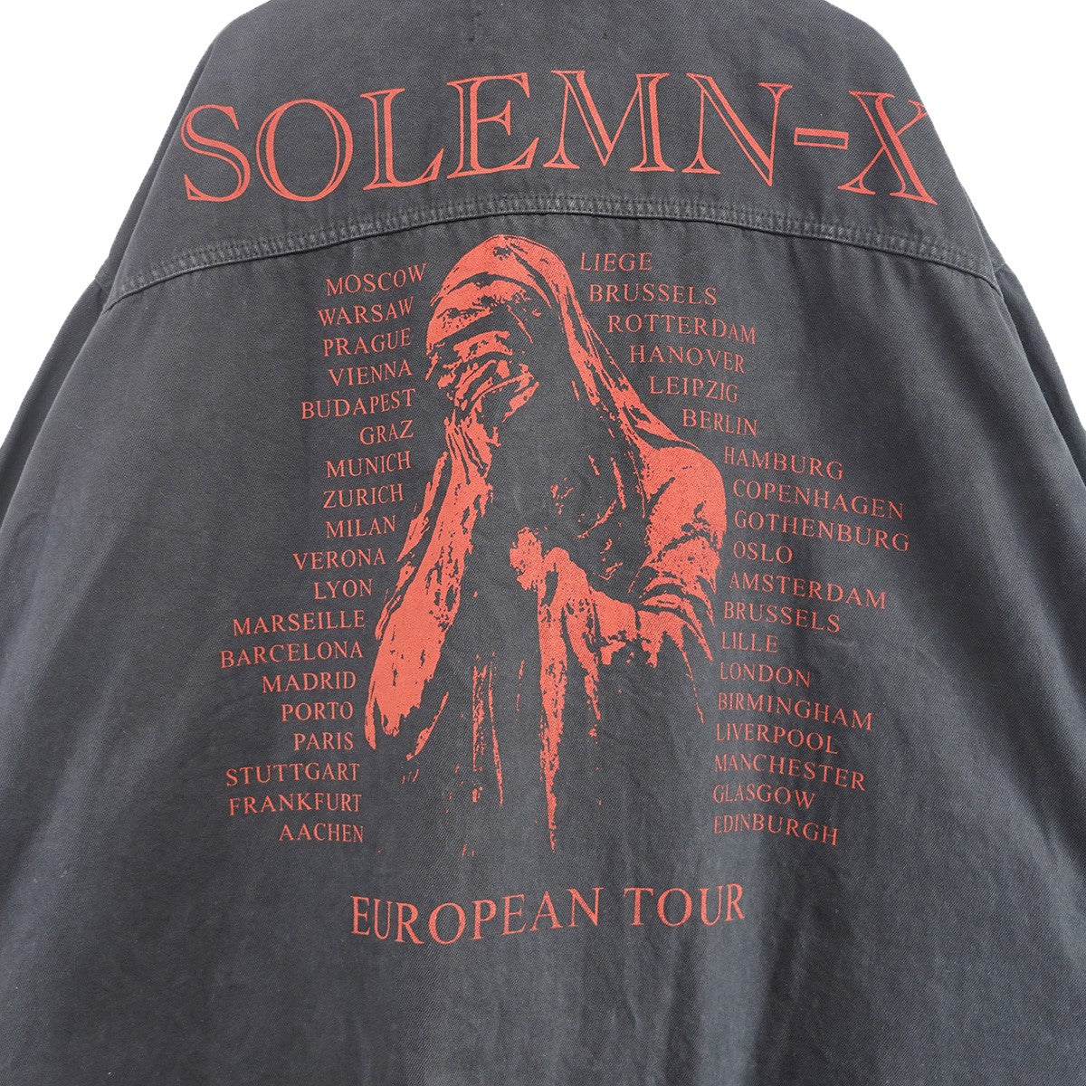 22SS OVERSIZED SOLEMN-X DENIM JACKETRS ロゴ パッチ オーバーサイズ デニムジャケット