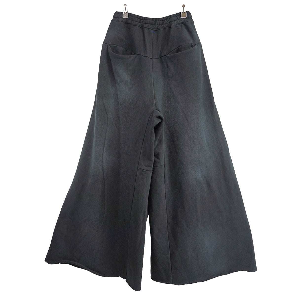 WASHED ORDINARY HOME PANTALONワイド ウォッシュド加工 裾ダメージ加工 イージー スウェットパンツ