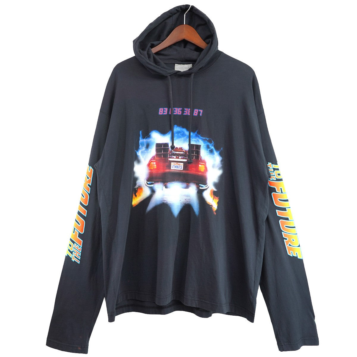 22SS BACK TO THE FUTURE JERSEY HOODIEバック・トゥ・ザ・フューチャー ムービー パーカー 薄手 カットソー地 ジャージー フーディ
