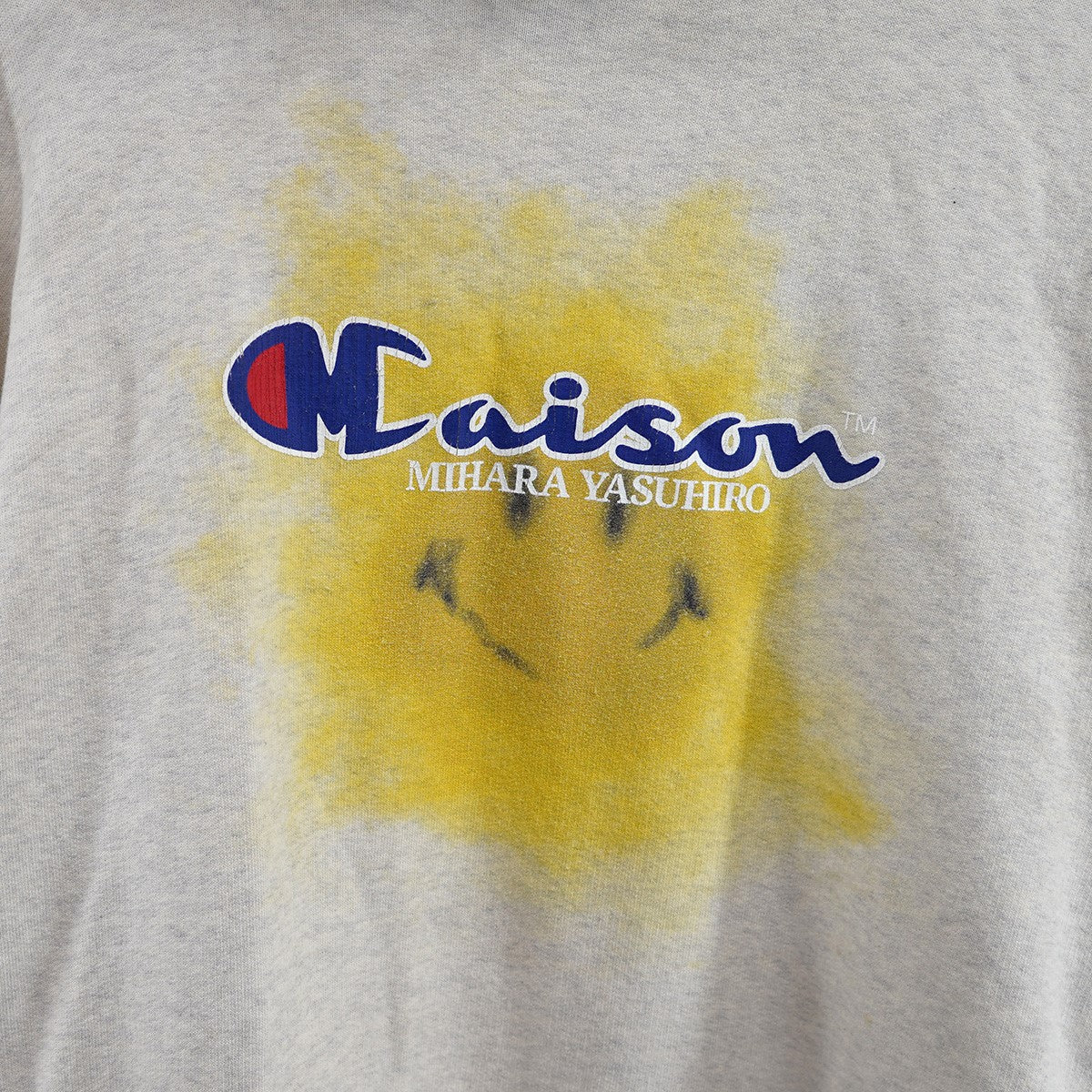 23SS スマイル レイヤード オーバーサイズ ダメージ Vintage ヴィンテージ加工パーカー フーディー