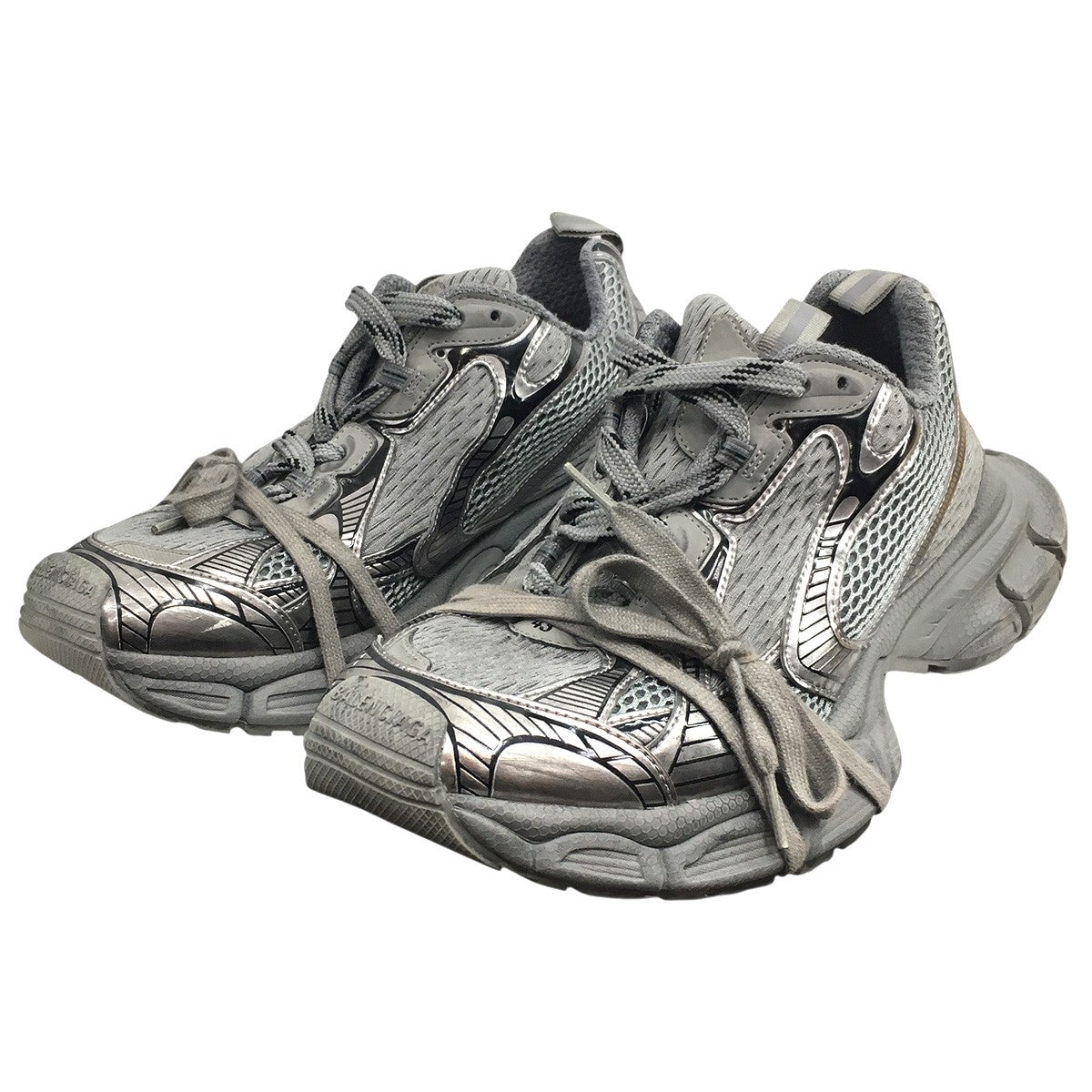 3XL スリーエックスエル ロゴ ユーズド加工 スニーカー シューズ 靴