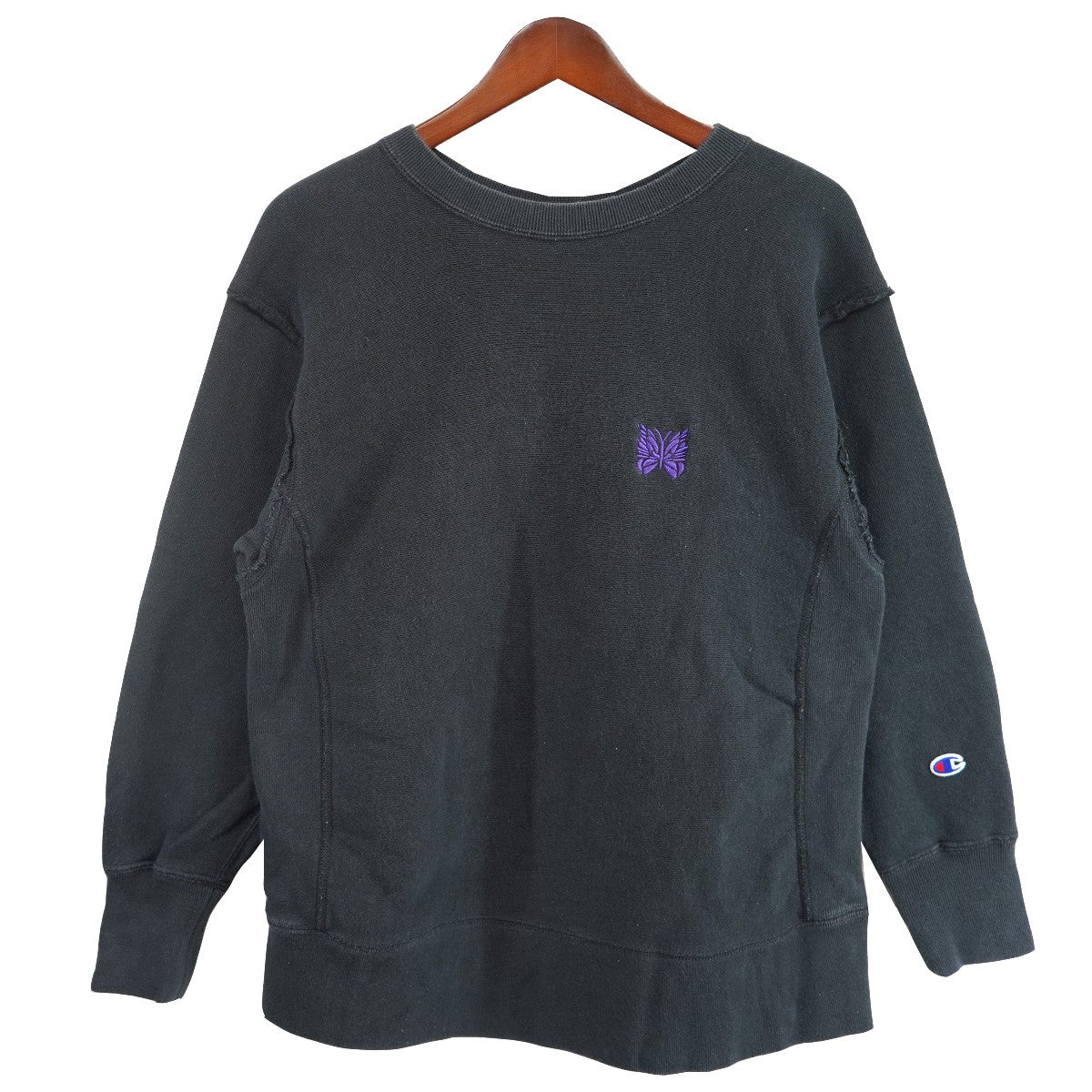 パピヨン刺繍 REVERSE WEAVE リバースウィーブ スウェット トレーナー