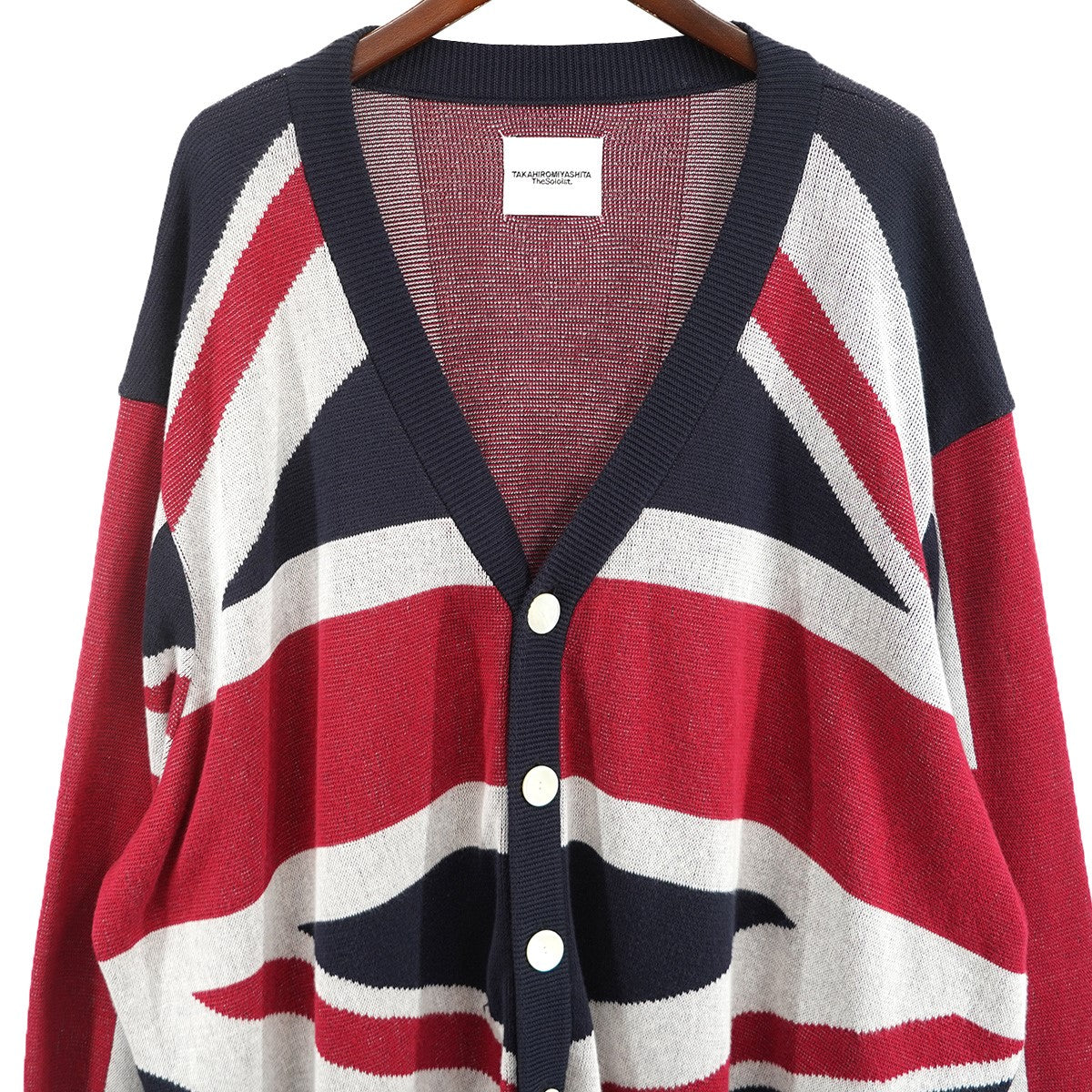 24SS cardigan.(union jack)ユニオンジャック コットン ニット カーディガン