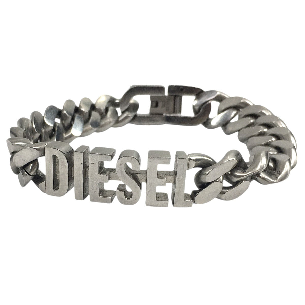 DIESEL(ディーゼル) ロゴ チェーン ブレスレット シルバー｜【公式