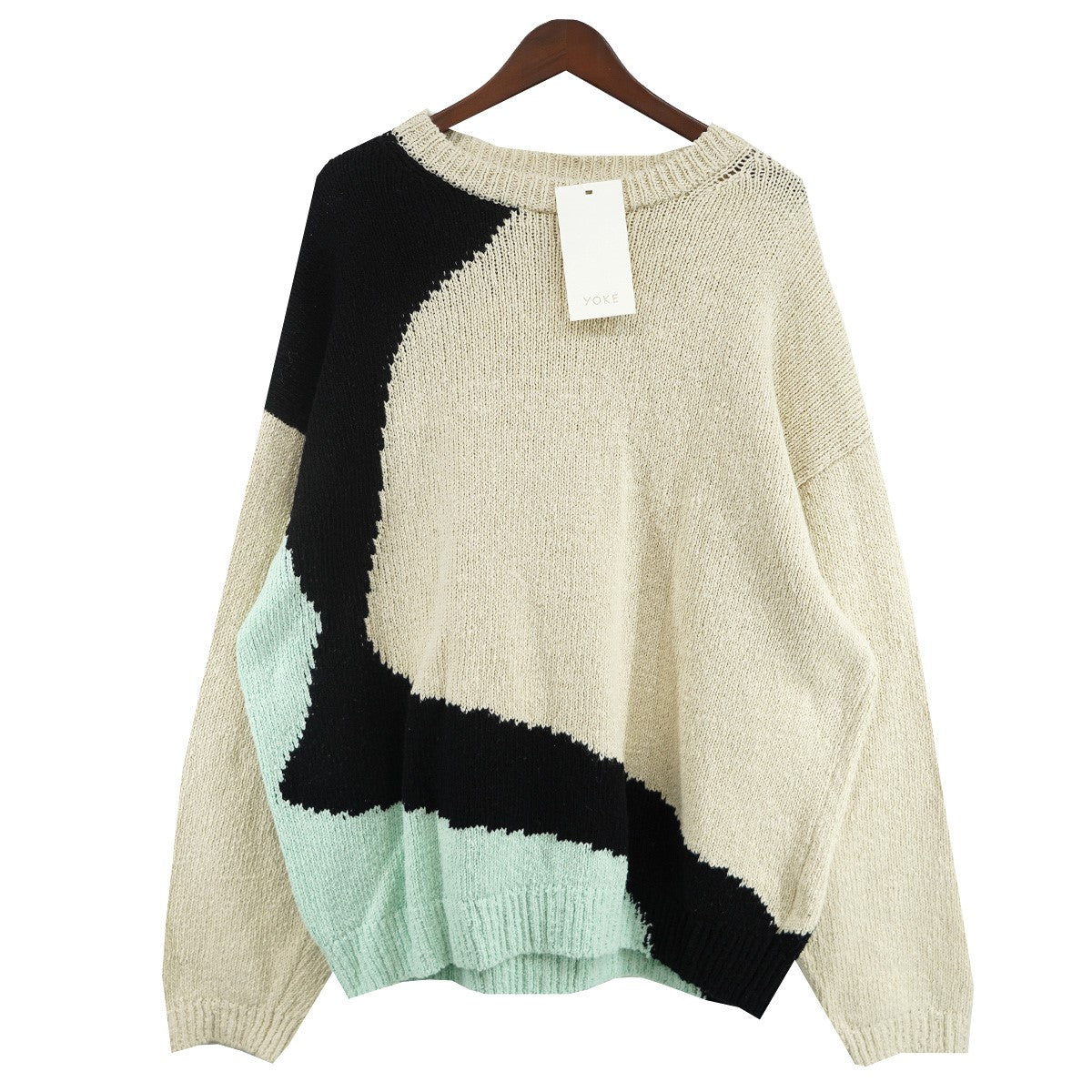 YOKE(ヨーク) 23SS INTARSIA COTTON CREW NECK SWEATERインターシャ